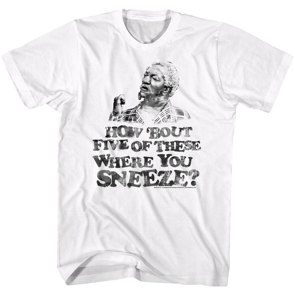 Redd Foxx Sanford And Son Sneeze White T-Shirt
